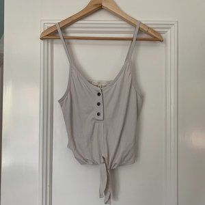 Truly Madly Deeply Cream Button Tie Tank – M (EUC)